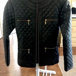 NWOT quilted black moto jacket xs